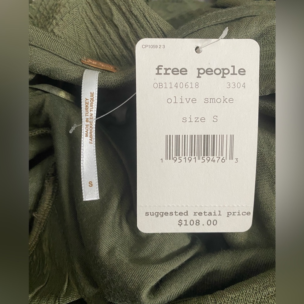 New Free People Small Olive Smoke Violet Mini Dress - Picture 7 of 10